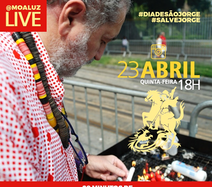 Moacyr Luz apresenta live no Dia de São Jorge