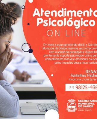 Miguel Pereira – Secretaria Municipal de Saúde disponibiliza suporte psicológico online