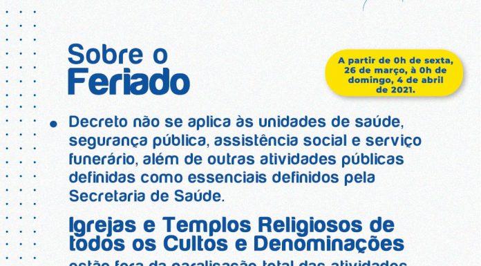 Itaperuna – Prefeitura emite novo decreto tomando como base o mega feriado estadual