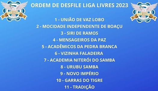Confira os Sambas-Enredos 2022 do Grupo C da Liga LIVRES - SAMBA