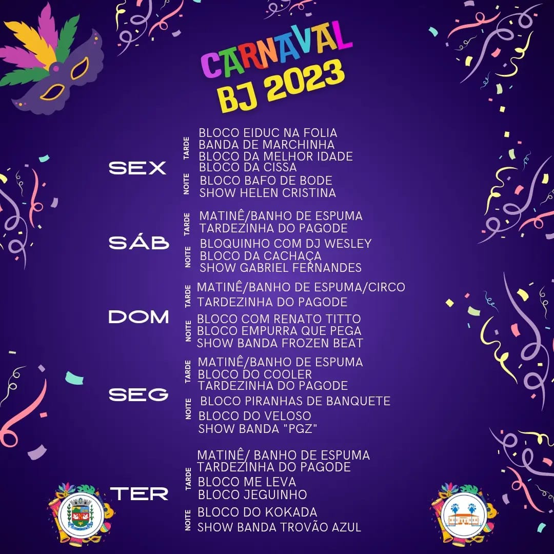 Carnaval 2023 – Programação do carnaval de Bom Jardim | Caminhos do Rio