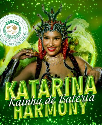 Katarina Harmony é a nova Rainha de Bateria do GRES Arrastão de Cascadura