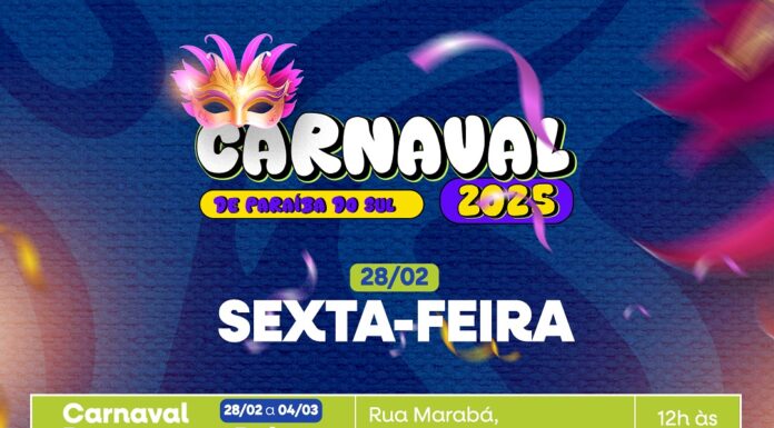 Programação do Carnaval 2025 de Paraíba do Sul