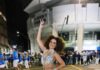 Musa da Acadêmicos de Niterói, Karinne Rodrigues, cai no samba na Amaral Peixoto
