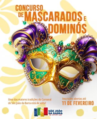 Carnaval 2026 – Concurso de Mascarados e Dominós – São João da Barra